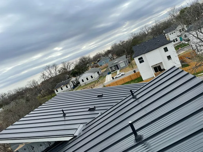 Standing seam metal roof panels with vents for Skylight Repair in North Castle